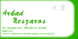 arkad meszaros business card